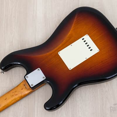 1994 Fender Order Made '62 Stratocaster Sunburst Lacquer w/ Birdseye Neck, USA Pickups & Case, Japan MIJ Fujigen image 15