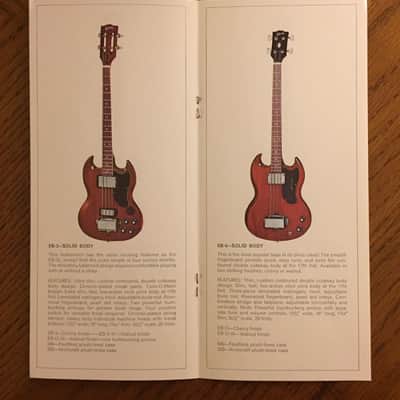 ORIGINAL Vintage 1970 Gibson Electric Basses Catalog - 8 page catalog VERY RARE! image 2