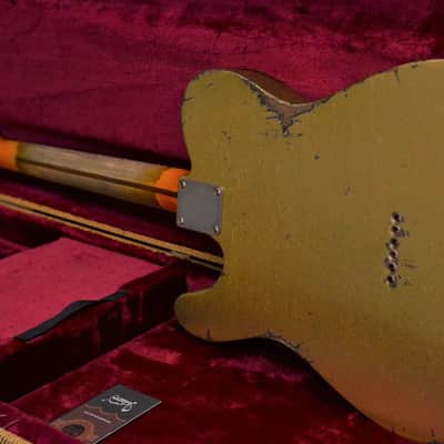 American  Fender Telecaster Custom Heavy Relic  Gold Sparkle TX Specials image 5