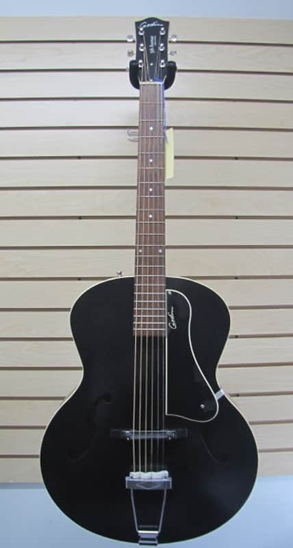 Godin 5th Avenue SG Black Archtop Acoustic Guitar, with gig bag image 1
