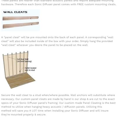 SONIC DIFFUSERS - Natural Wood  -  (2FT x 2FT) image 8