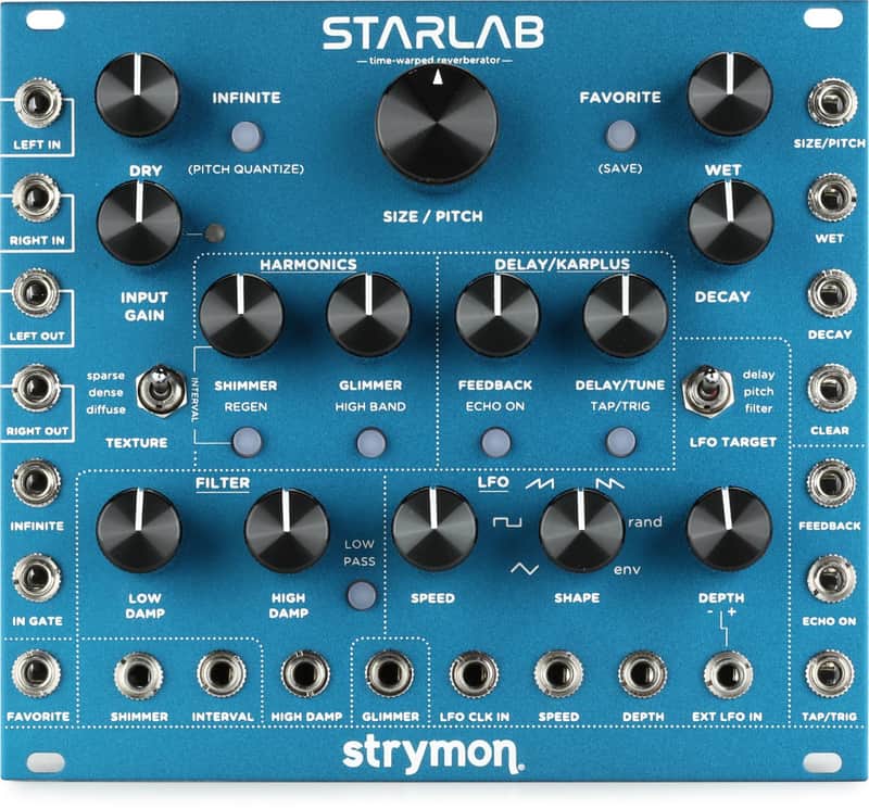 Strymon StarLab Eurorack Time-warped Reverberator Module - Blue (2-pack) Bundle image 1