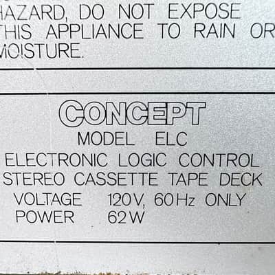 Vintage Concept ELC RARE Cassette Recording Deck image 10