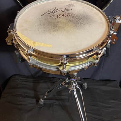 Steve Ferrone's Tom Petty and The Heartbreakers, Pearl - 3.5x14" Brass Free Floating Piccolo Snare Drum 1990's image 7