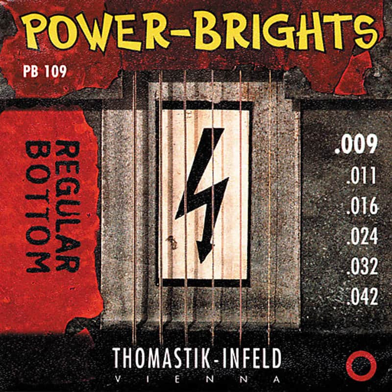 Thomastik-Infeld Power Brights Regular Bottom Guitar Strings - Light (9-42) image 1