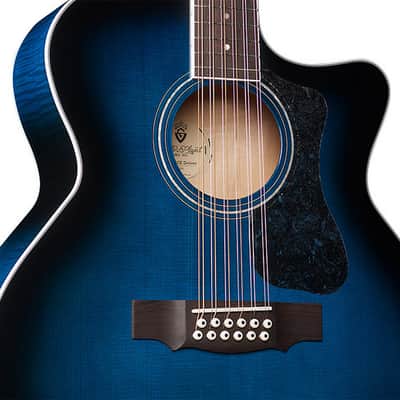 GUILD - F-2512CE Deluxe Maple 12-string Dark Blue Burst image 5