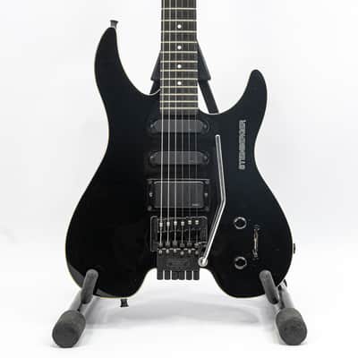 1989 Steinberger GM4TA Flagship Guitar — Newburgh, NY — Black w/ White Binding image 2