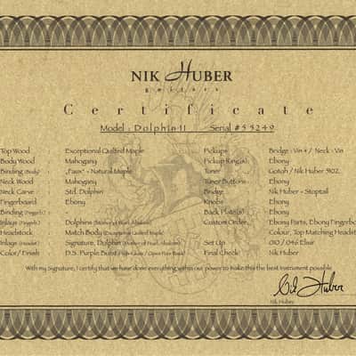 Nik Huber Dolphin II Hand-selected 5A Top-Purple Burst image 25