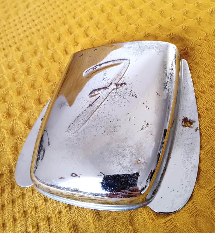Fender Jazz Bass Original Ashtray Bridge Cover 1960s - Chrome image 1