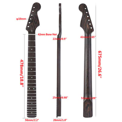 Wenge ST Guitar Neck,22-Fret image 4