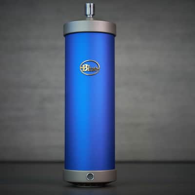 Rare Vintage Early Blue Bottle Tube Condenser Microphone Set image 3