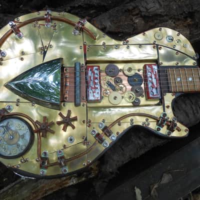 Steampunk Les Paul Style Custom Relic Unique 1970s image 1