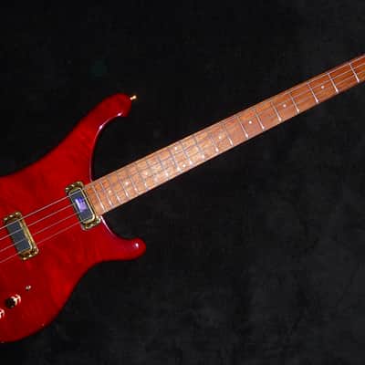 Rickenbacker 4004 CII Cheyenne 2008 Translucent Red Flamed Maple/Walnut with Bubinga Fretboard image 3