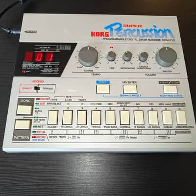 Korg DDM-220 Super Drums Drum Machine 1980s - Black image 7