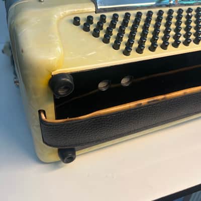 Contello Accordion 60’s in Pearl with Case Made In Italy image 14