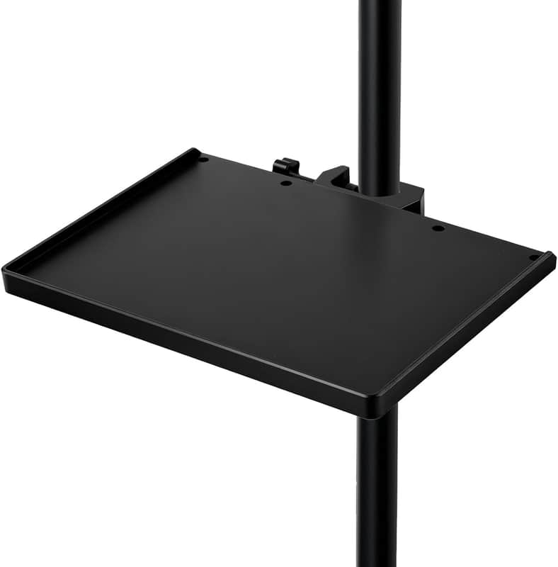 Mic Stand Tray Clamp On Shelf Lash Tray Holder Microphone Stand Trays Pole Mount Shelf Tripod Trays Desk Holders Mic Stands Accessories With 9.44" X 6.88" For Stage, Music Sheet, Live Streaming image 1