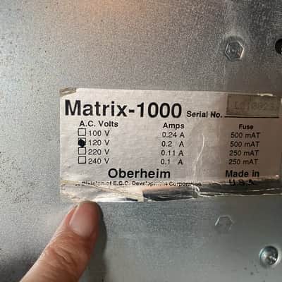 Oberheim Matrix 1000 - 120V model image 9