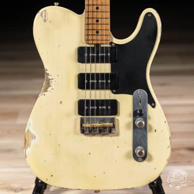 Newhall by LsL Tango 390 Chambered Swamp Ash T-Style w/ 3x P-90s – Vintage Cream image 2