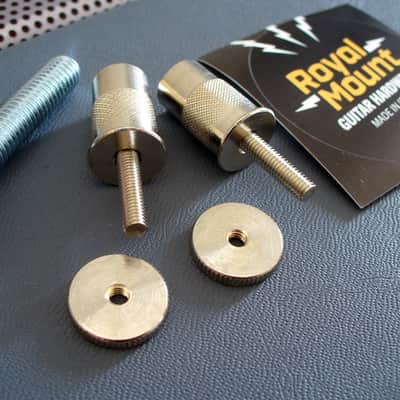 Epiphone soft brass 50 thumbwheels and posts adapters for ABR-1 bridge Les Paul Royal Mount 2026 - Nickel image 2