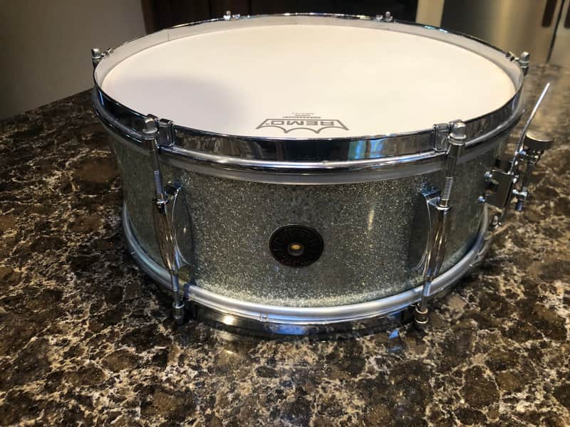 Gretsch Dixieland 5.5 x 14 3 ply Snare Late 50's - Silver Sparkle image 1