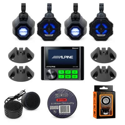 Alpine KAC-CMD-CTR + 2 SPV-65RGB-CAN 6.5" Pods + 2 KTE-65CAN-SM + Accessory Bundle image 1