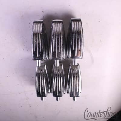 *Ludwig 6x Bass/Floor Tom Drum Lugs Large Classic Chrome Tension Lug Vintage 60s image 2