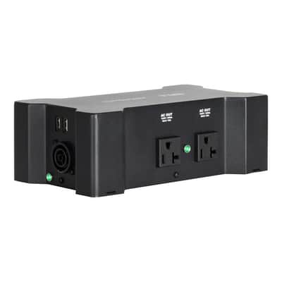 American DJ Power Bone T1ED 6 Port Power Supply w/4 Edison+2 USB Output Sockets image 2