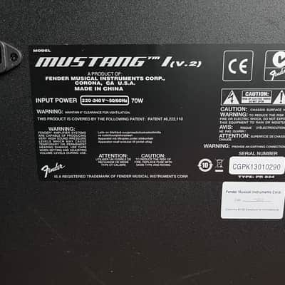 Fender Mustang I V.2 20-Watt 1x8" Modeling Guitar Combo 2013 - 2018 - Black image 2