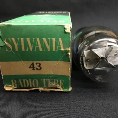 NOS SYLVANIA TYPE 43 Coke Bottle Black Plate POWER VACUUM TUBE Tested P.1833-D image 4