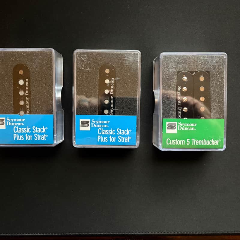 Seymour Duncan Custom 5 Trembucker and Classic Stack Plus - Black image 1