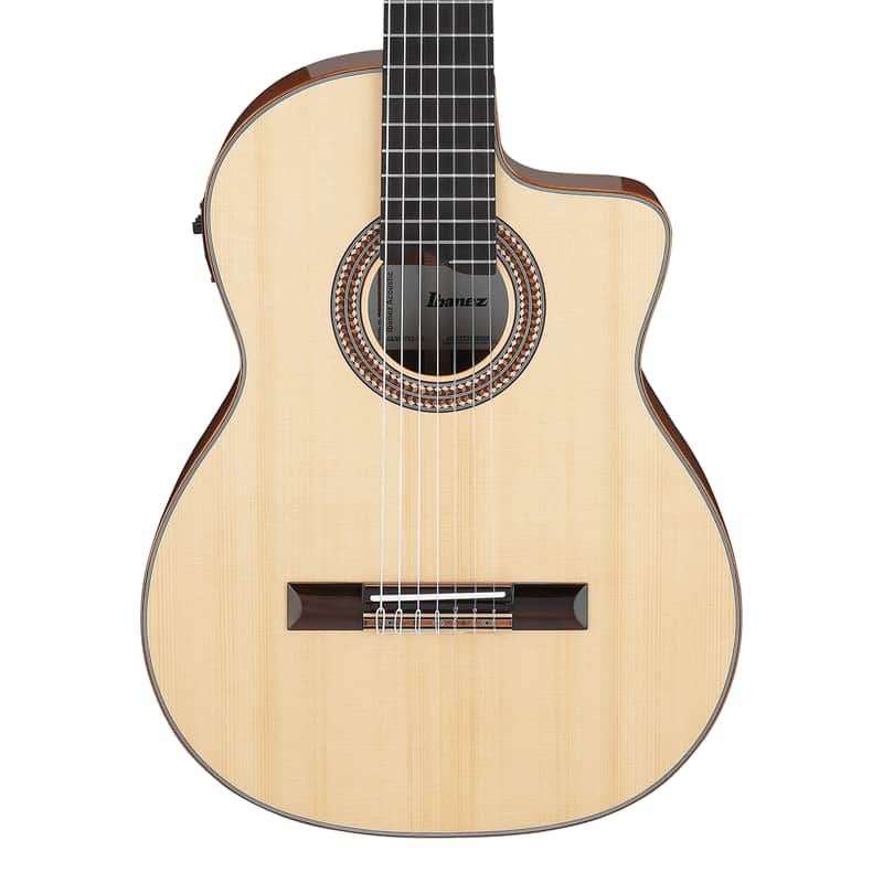 Ibanez GA3007CE 7-String A/E Nylon String Guitar w/Case - Natural High Gloss image 1