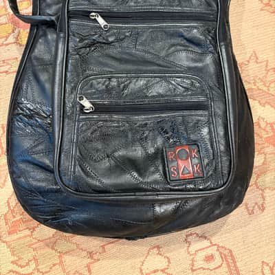 Vintage 80s-90s Rok Sak Patchwork Leather gig bag for Fender P Bass image 3