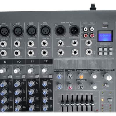 Rockville RPM1470 14 Channel 6000w Powered Mixer w/USB, Effects+Foldable Stand image 18