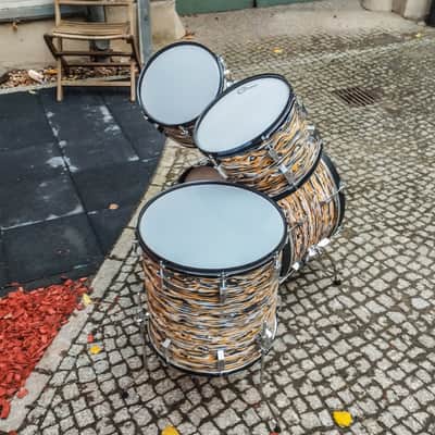 Restored Sonor Champion Vintage Drum Set 70s Pre Phonic - Vaneer image 8