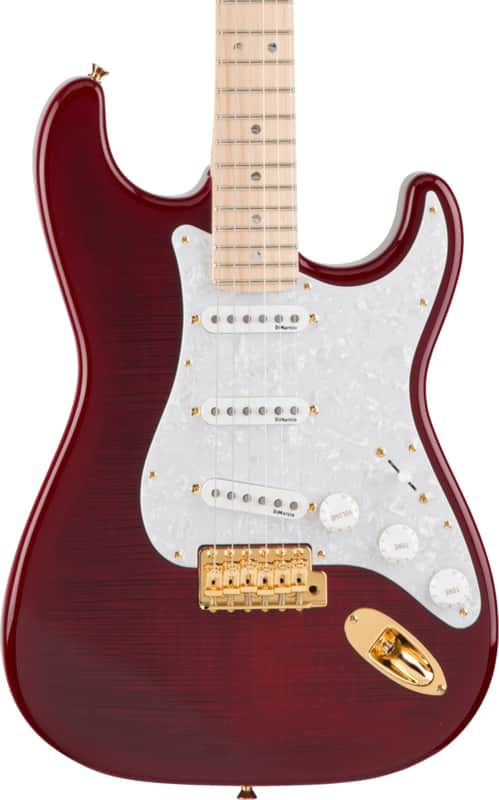 Fender Richie Kotzen Signature Stratocaster Electric Guitar, Maple Fingerboard, Transparent Red Burst