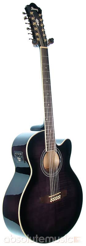 Ibanez AEL2012E-TKS 12 String Electro Acoustic Guitar, Transparent