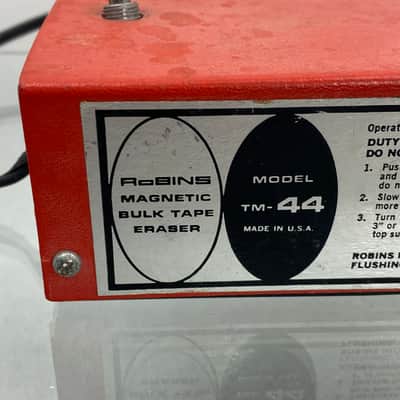Robins TM-44 Magnetic Bulk Tape Eraser Reel Demagnetizer Vintage Made USA image 2