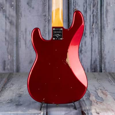 Fender Custom Shop Limited 1962 Precision Bass Relic Bass, Aged Candy Apple Red image 3