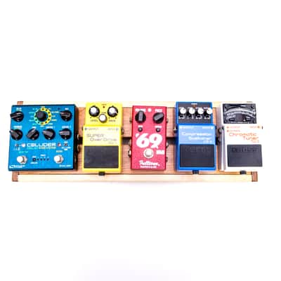 Custom made Hardwood Pedalboard Medium 450x150x50mm image 8