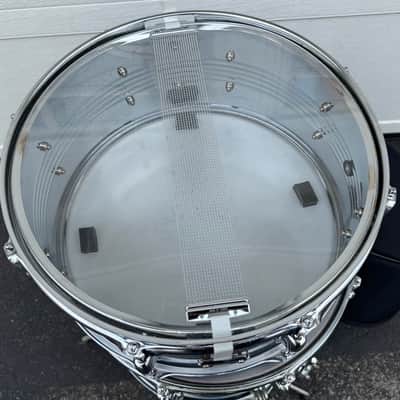 Ludwig Chrome Snare Drum 6.5 x 14" Vintage 80's Black & White Badge with Tuxedo Bag image 7
