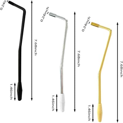 5 Pieces Guitar Whammy Bar,6 mm Thread Tremolo Arm,Tremolo Arm for Electric Guitar Creates Subtle Vibrato,Tremolo Arm with Tip for Stratocaster Electric Guitar Tremolo System(3 Colors) image 2