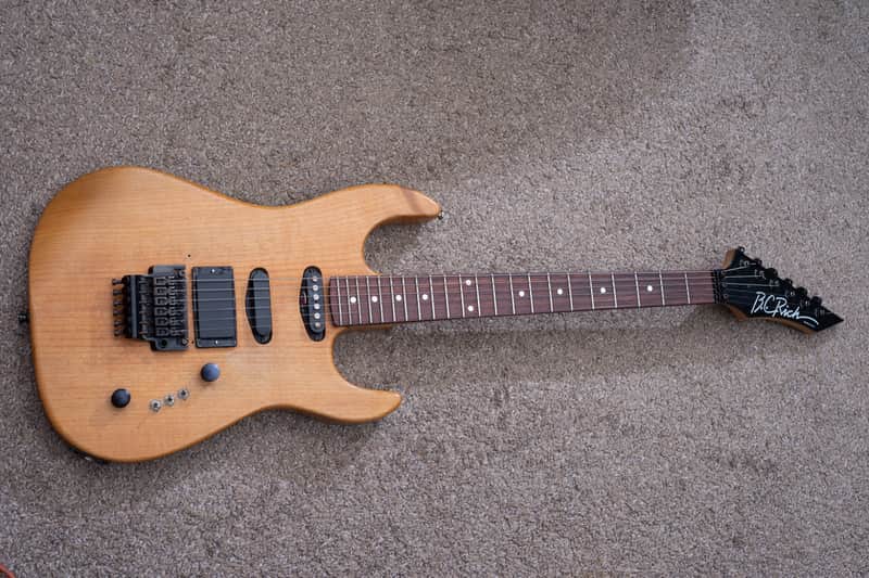 1987 B.C. Rich ST-III Natural Wood USA made w/ Edge trem image 1