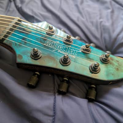 Schecter KM-7 Artist Lagoon Fade 7 String Electric Guitar image 10