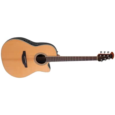 CS24 4 G Electro acoustic Guitar Celebrity CS Standard Mid Cutaway Natural Ovation image 2