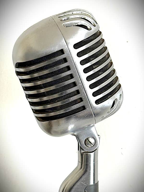 Vintage 1940s Shure 55 Dynamic Microphone, gorgeous & working, w