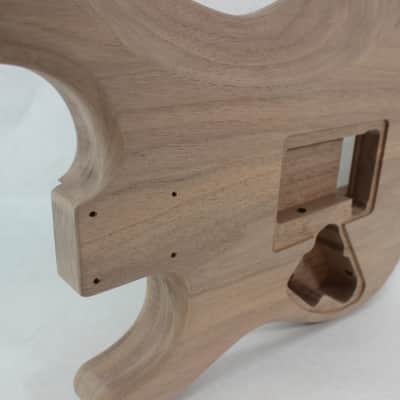 Unfinished Walnut HSS guitar body - fits Fender Strat Stratocaster neck Floyd Rose J1643 image 8