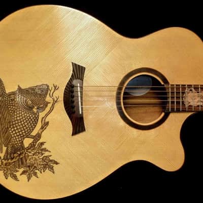 Blueberry Handmade Acoustic Guitar Jumbo Size - Alaskan Spruce and Mahogany - Built to Order image 3