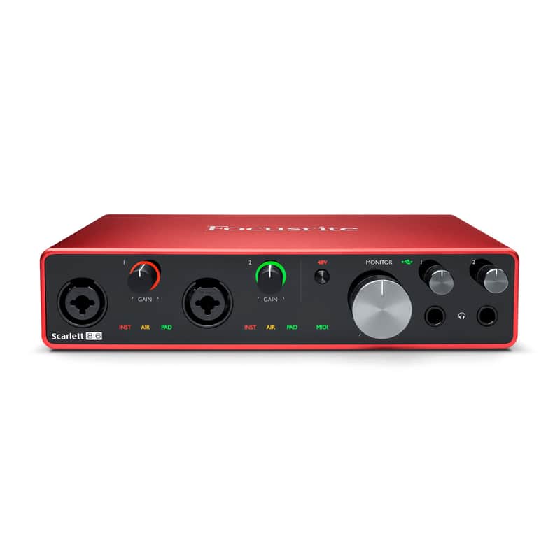 2019 – Present Focusrite Scarlett 8i6 3rd Gen USB Audio Interf…
