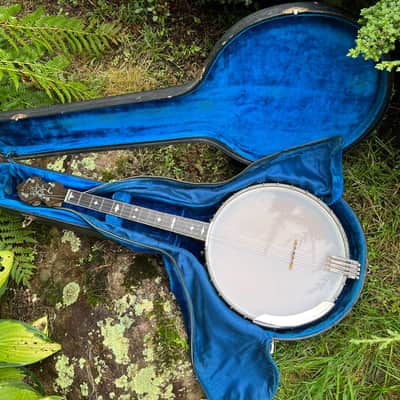 The Bacon Blue Ribbon Style A Tenor Banjo with Original Koverite Case Natural 1920s image 20