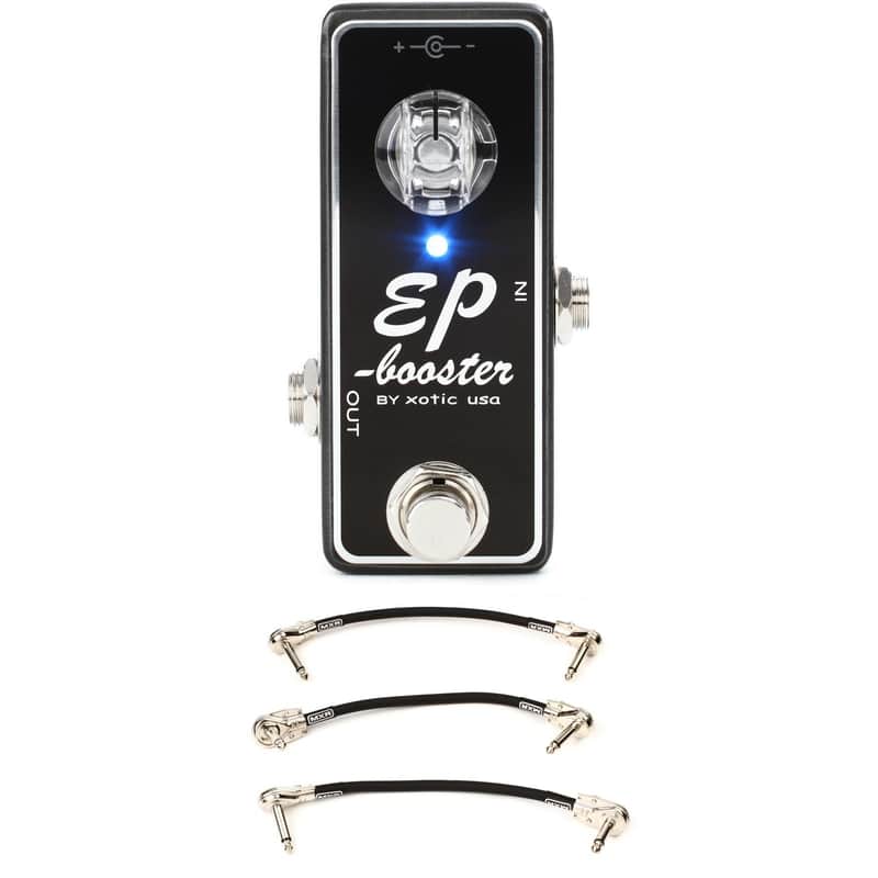 Xotic EP Booster Mini Boost Pedal with 3 Patch Cables image 1